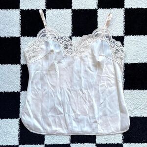 Vintage Union Made Cream Slip Tank M